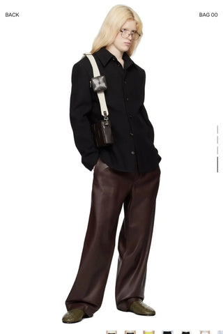 5k!! Bottega veneta red leather pants