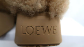 Loewe Men's Brown Shearling Wedge Boots